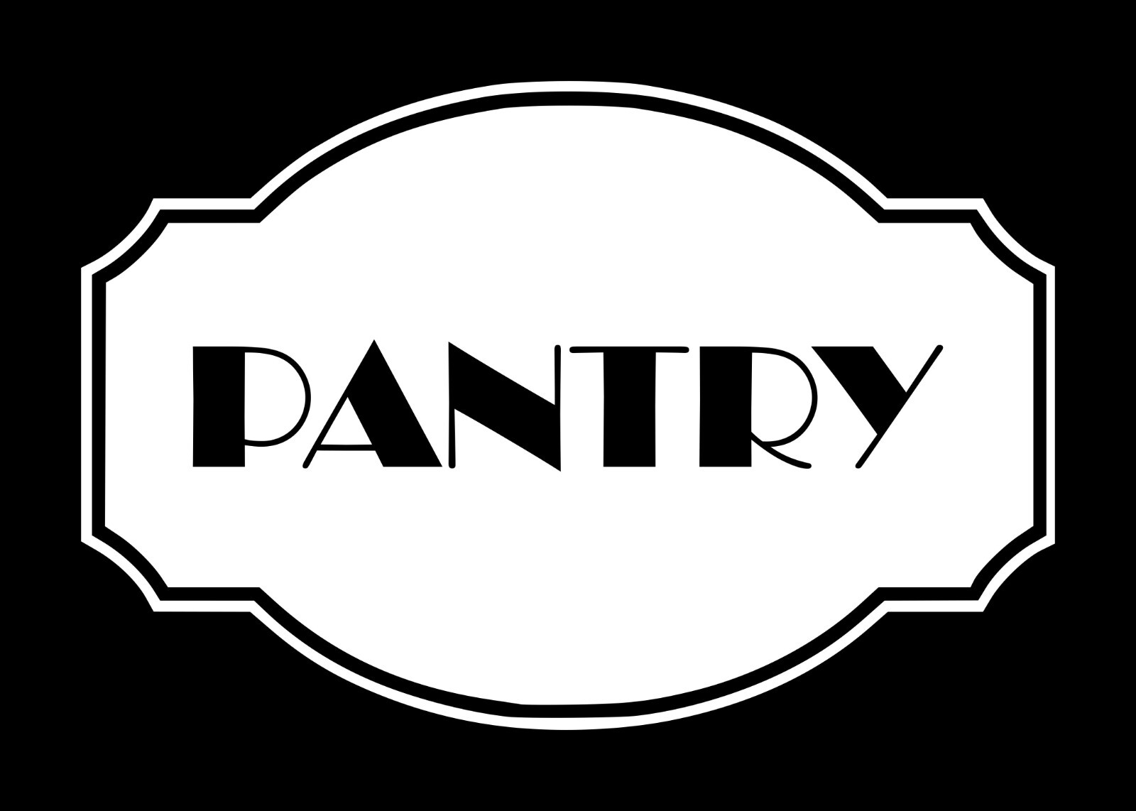 Pantry vinyl door decal, kitchen sticker, home decor, wall art