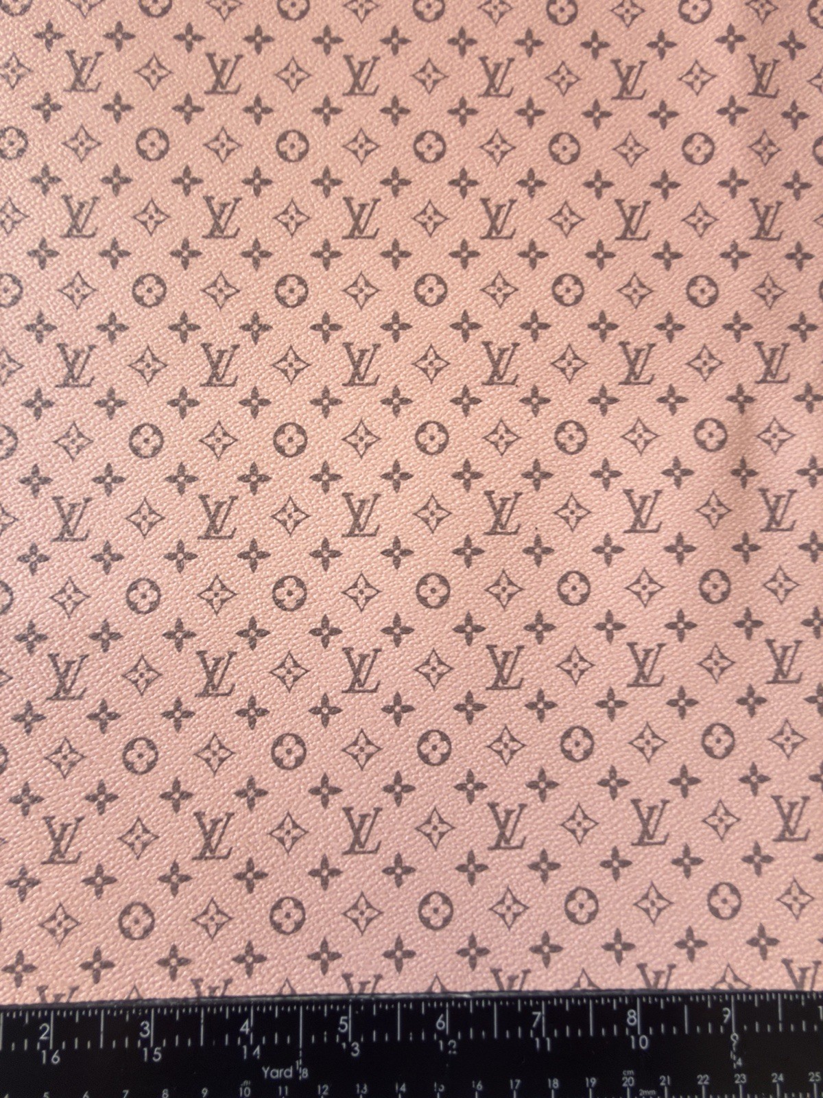 LV Pink-Gray Monogram Vinyl for Crafting Classic Size piece 12" X 12"