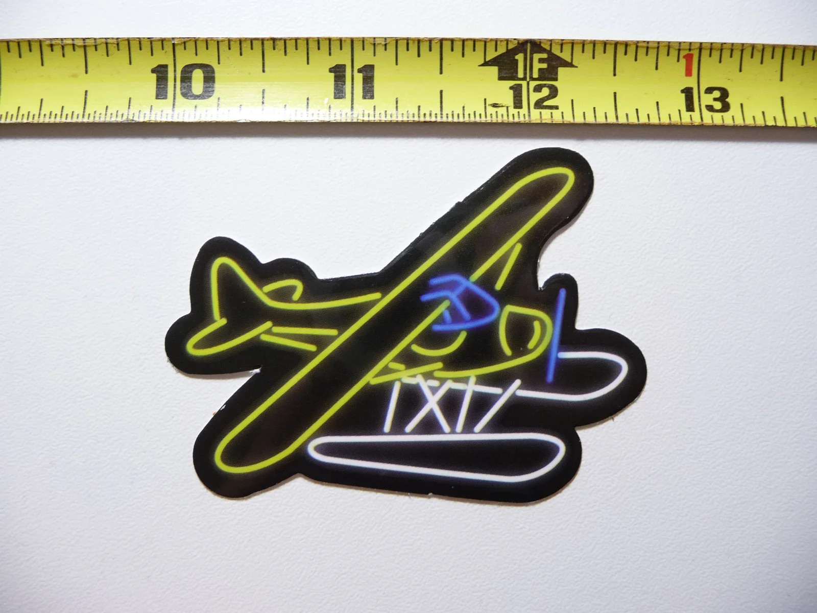 SEAPLANE SEA PLANE NEON STYLE SMALL STICKER DECAL COLORFUL AVIATION AIRPLANE