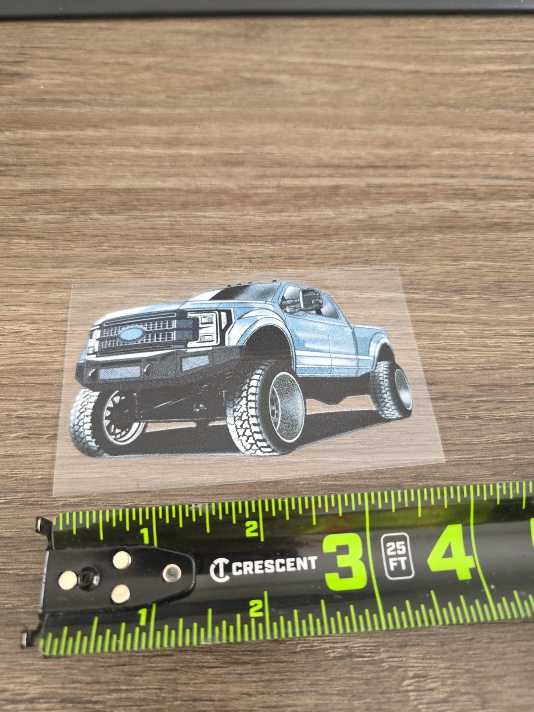 Heavy Duty Truck UVDTF Decal Sticker Waterproof Raised In Full Color 4in