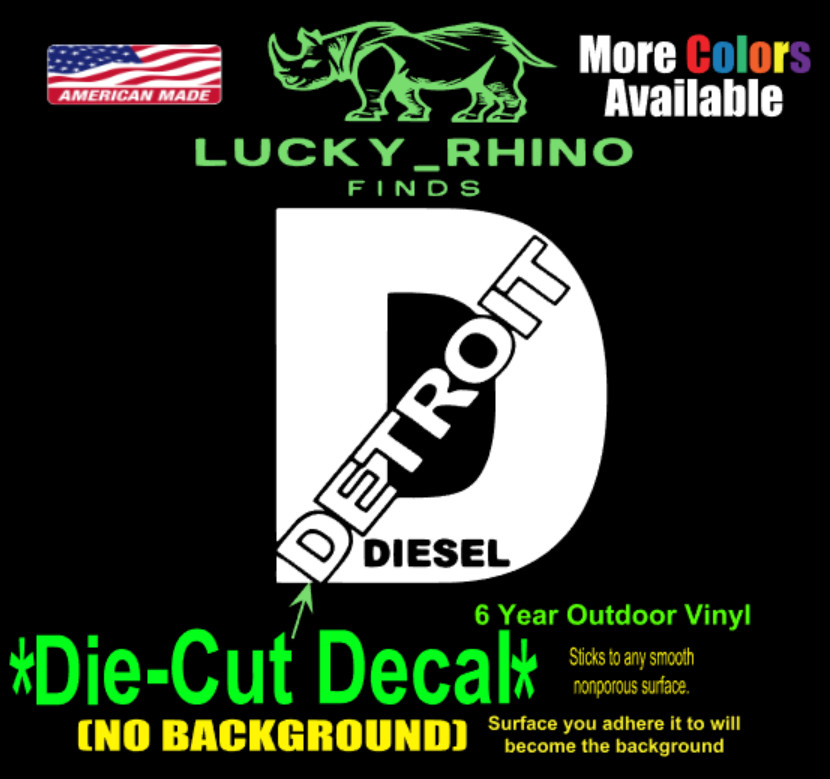 DETROIT DIESEL LOGO TRUCK 4X4 CUMMINGS STROKE CAR WINDOW VINYL DECAL STICKER