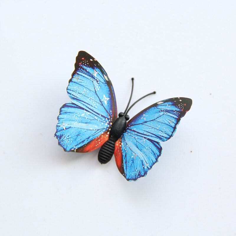 50 PCS Removable 3D Butterfly Reflective Wall Stickers Decals DIY 5 cm Art Decor