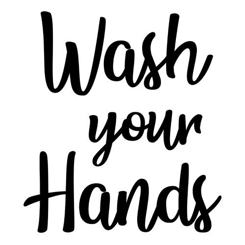 Wash your hands Decal Vinyl bathroom Sticker for Home Wall Door Window