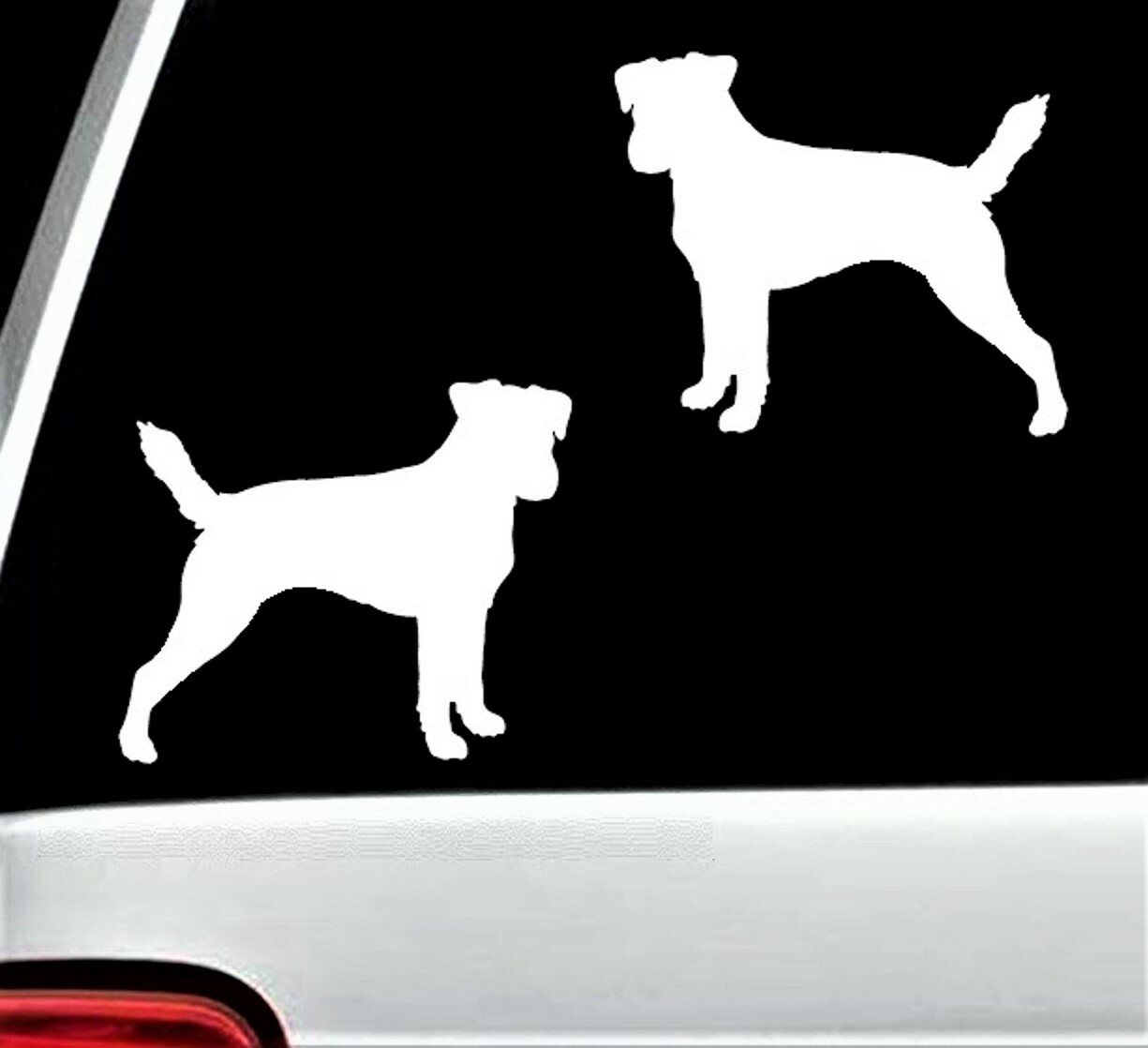 2-Count Jack Russell Terrier Dog Decal Sticker for Car Window BG 647 Pet Gift