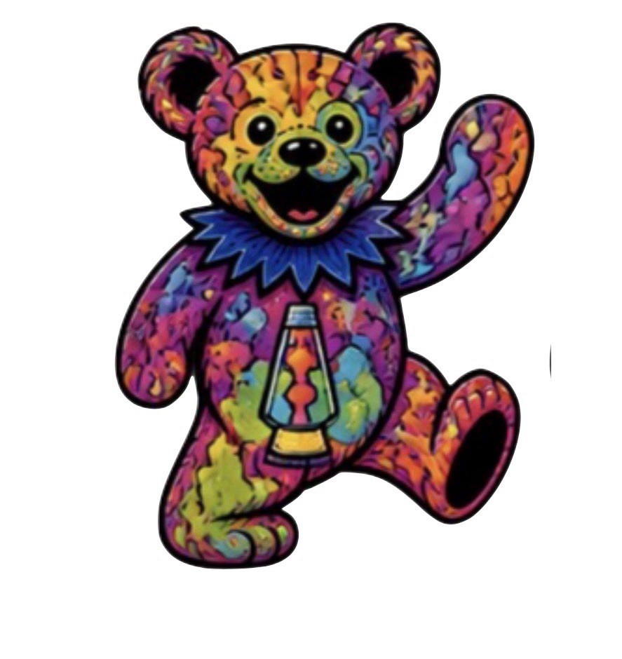 Sticker – Grateful Dead Dancing Jerry Bear 1960s Music Band Decal SYF Dead & Co