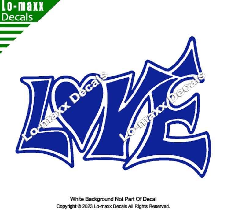 Love Heart Cute High Performance Unique Custom Graphic Design Cut Vinyl Decal