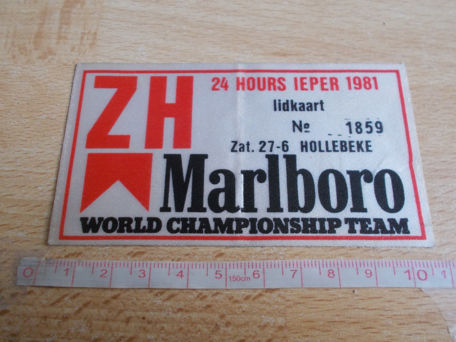 Sticker 24 Hours Ieper 1981 – Hollebeke – Marlboro World Championship Team