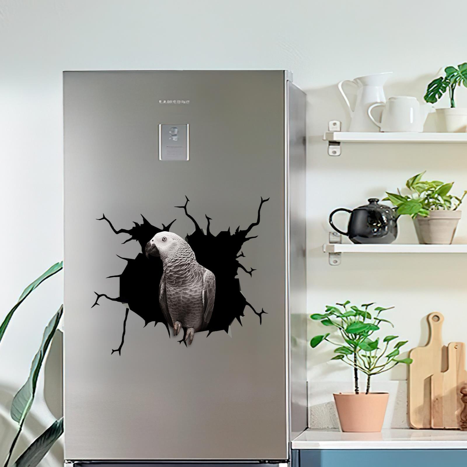African Grey Parrot Gifts Parrot Wall Stickers Kawaii Vinyl Cars Truck Stickers