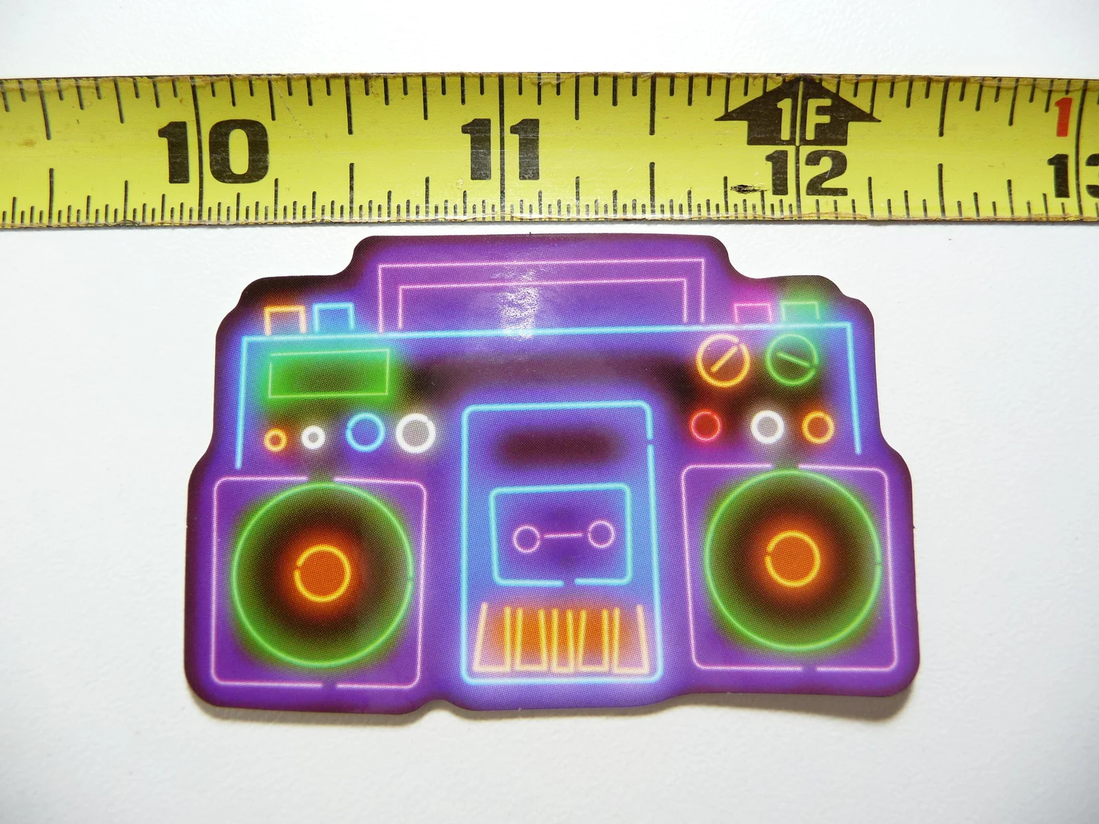 AWESOME BOOMBOX SMALL STICKER DECAL NEON STYLE FUNNY VINYL DECORATION