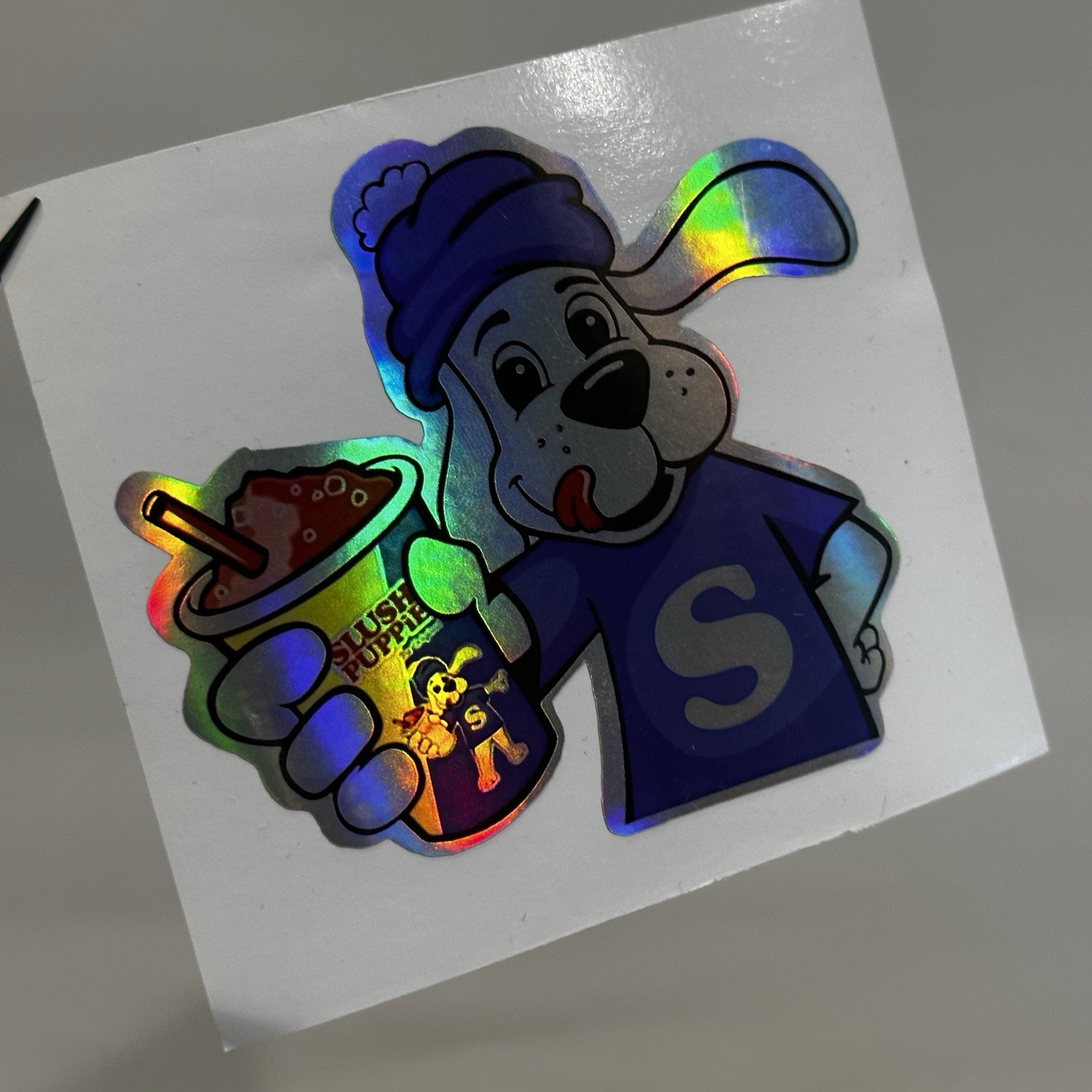 HOLOGRAPHIC SLUSH PUPPIES 3” INCH Vinyl Sticker Decal Retro VTG Nostalgic Puppy