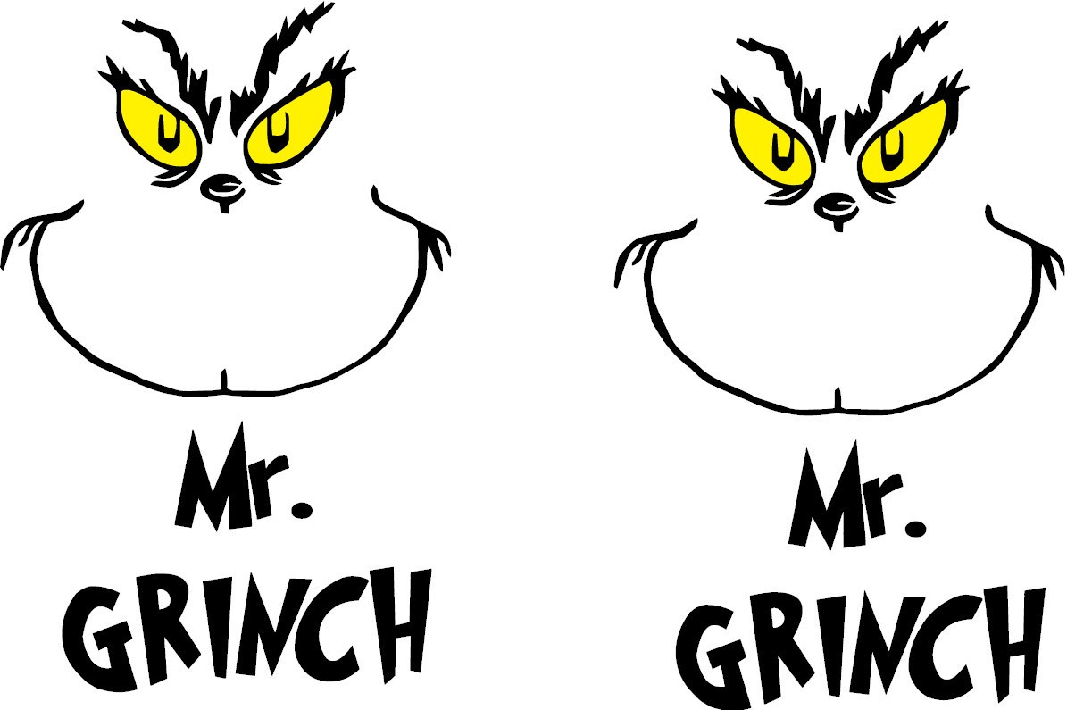 Mr & Mrs Grinch Couples Wedding Shoe Sticker Decal Holiday Wedding Decor – 137