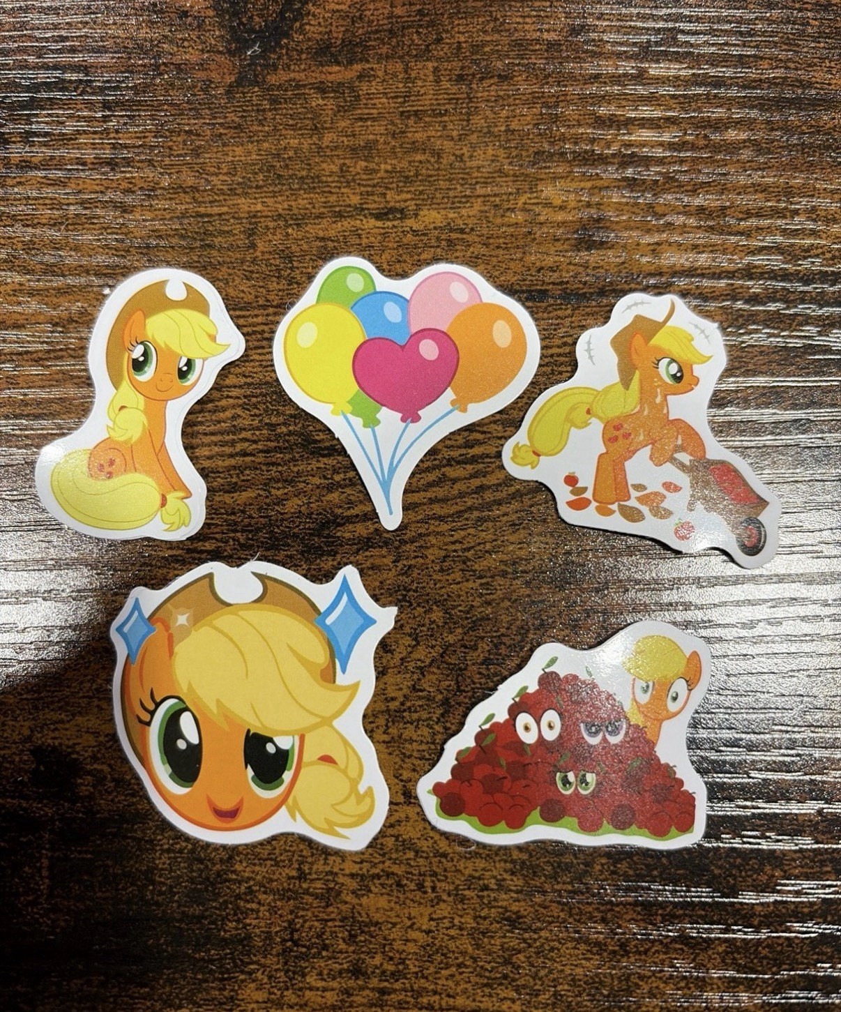 5 1.5” applejack MLP My Little Pony die cut vinyl Sticker lot bundle hasbro