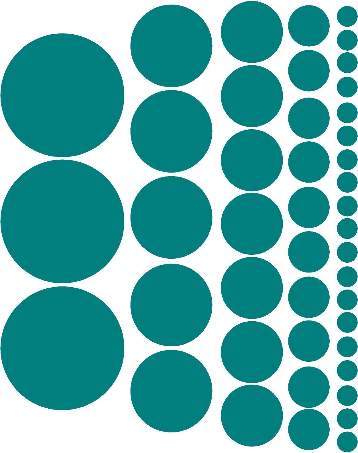 POLKA DOTS circles choose your color 44 multiple sizes girls room wall decals