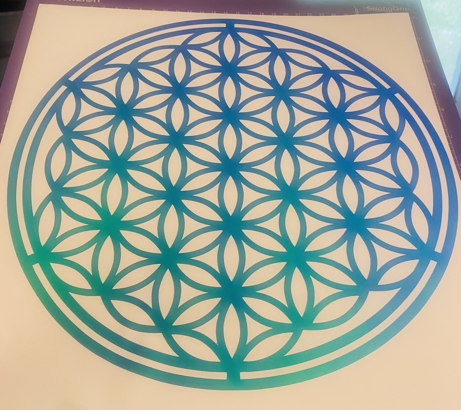 Sacred Geometry Flower of Life Vinyl Decal (11X11) Holographic Car Laptop