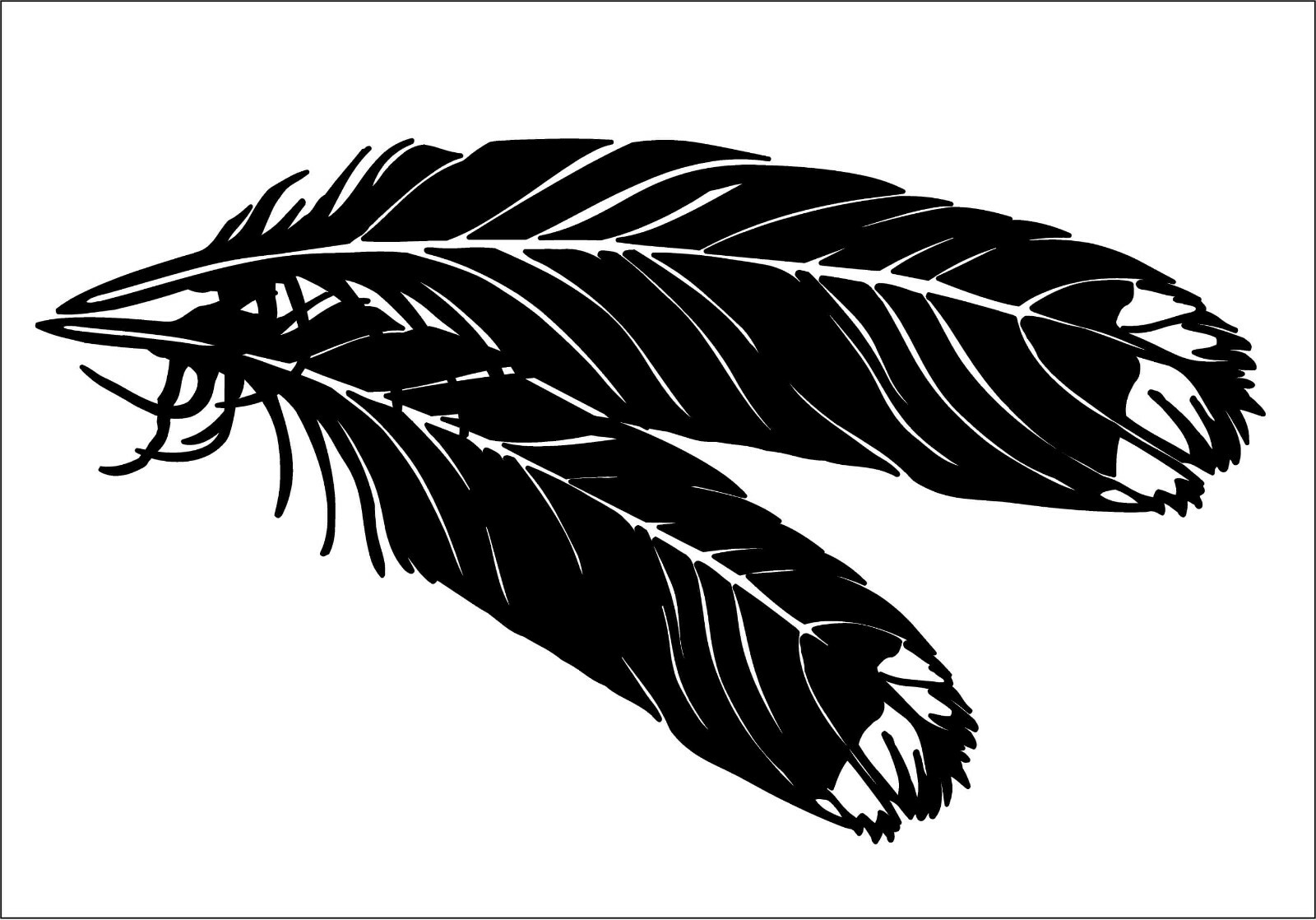 Feathers Decal vinyl bird avian feather car truck window wall sticker graphic
