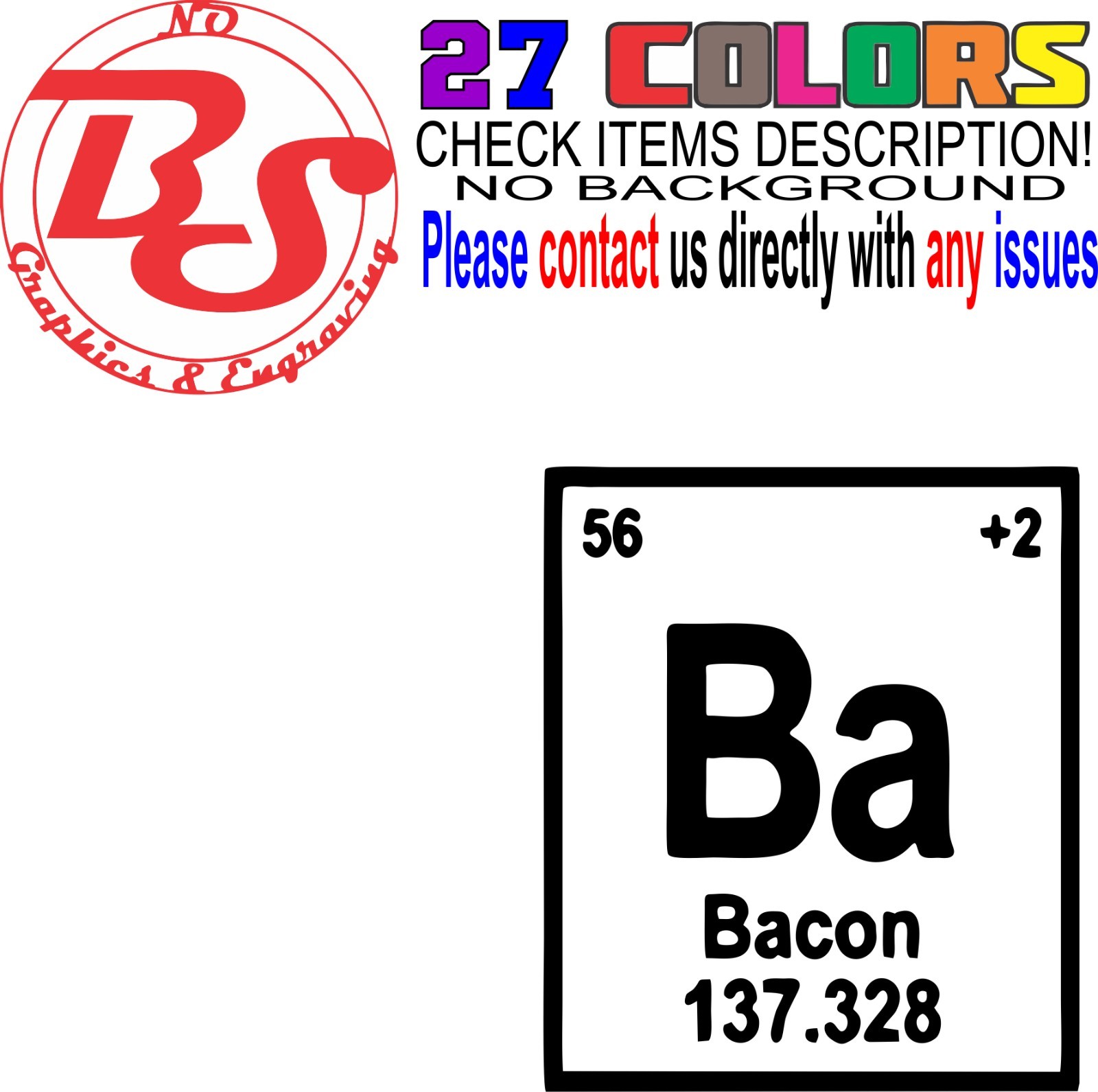6" Bacon Vinyl Decal Beer Boobs Guns Smoker Meat Keto Carnivore BBQ Funny noBS