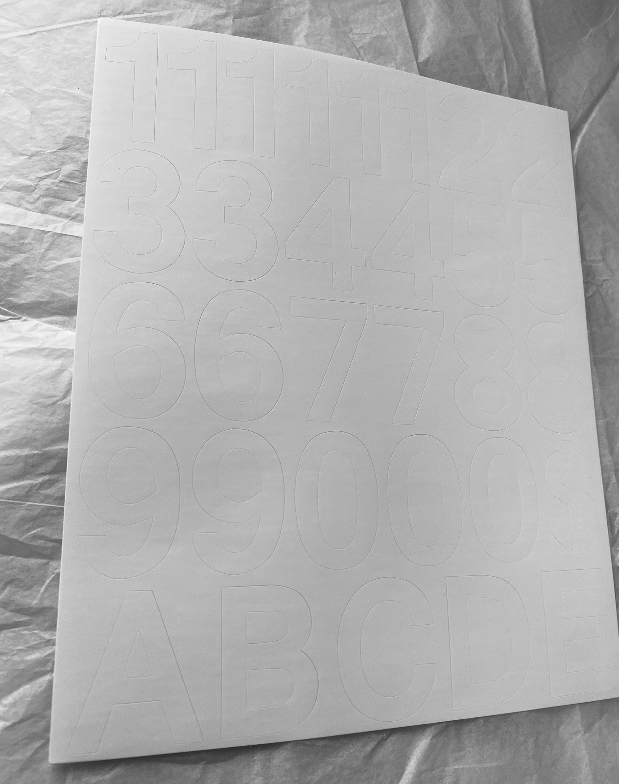 8 Sheets Self Adhesive Vinyl Letters Numbers Kit Mailbox Numbers 2 Inch White