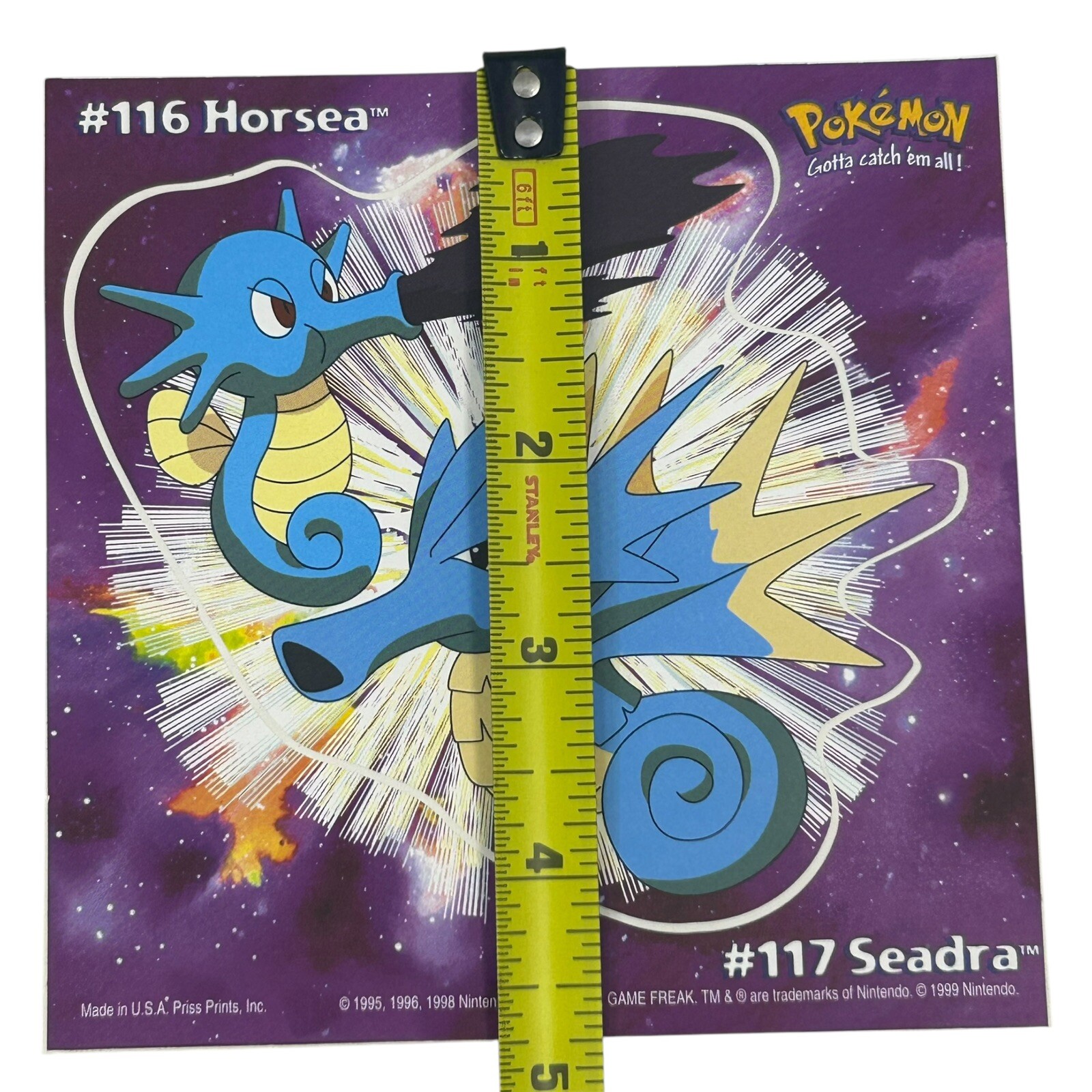 Pokemon Collect ’em Stick-Ups Horsea Seadra #116 Large 4” Sticker Priss Prints