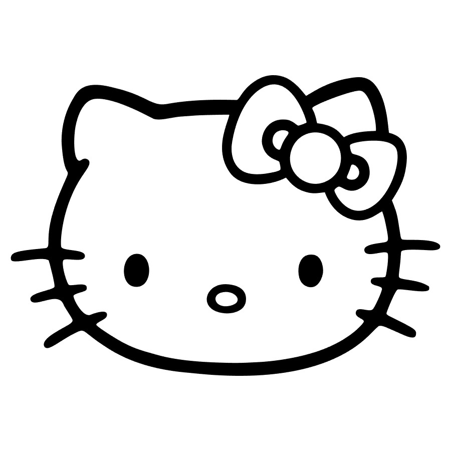 HELLO KITTY permanent sticker decal custom cups car window laptop oracal 651 3"