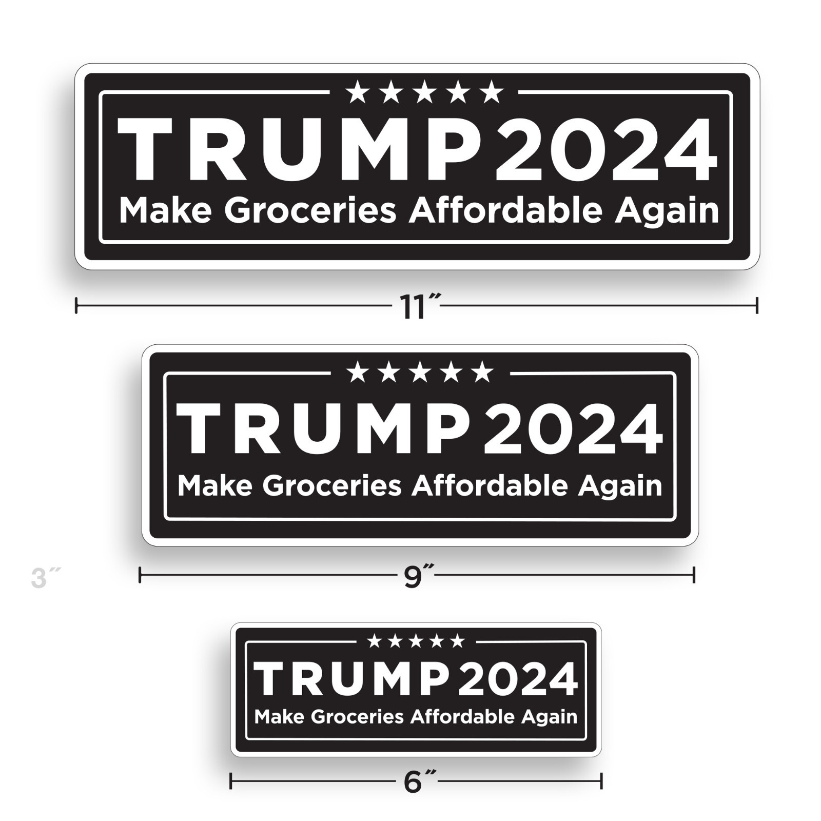 TRUMP VANCE 2024 Bumper Stickers | Vinyl | Water-resistant
