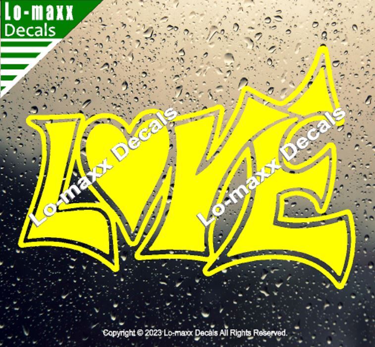 Love Heart Cute High Performance Unique Custom Graphic Design Cut Vinyl Decal