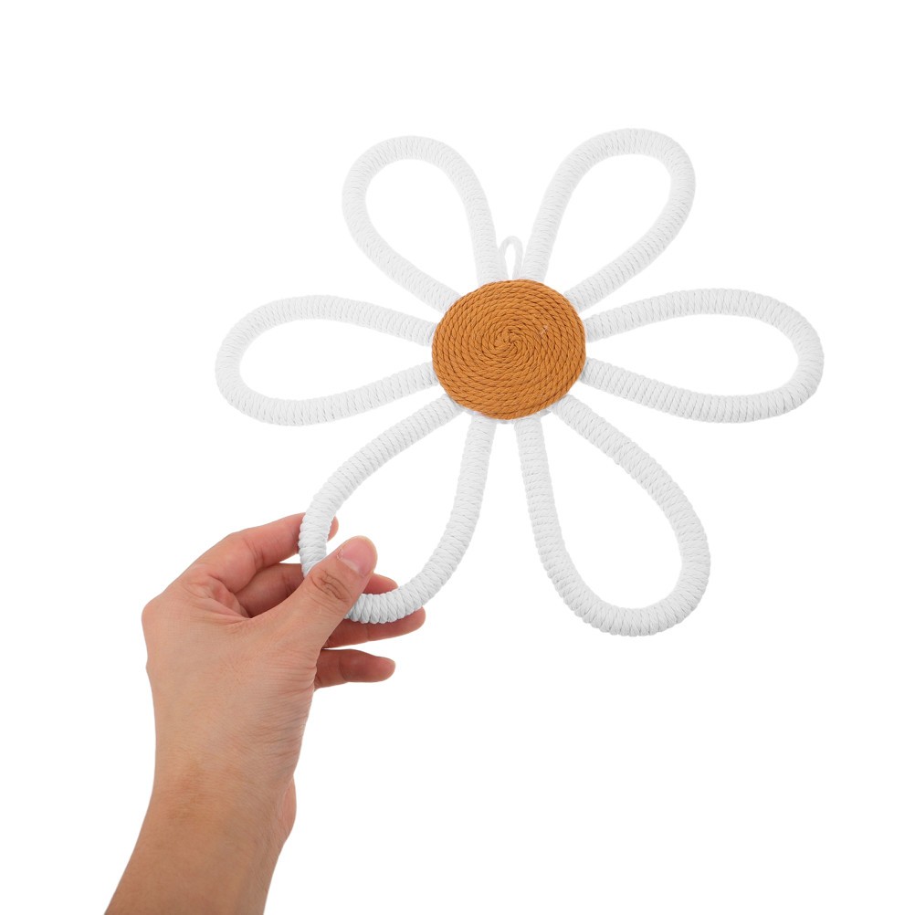2 Pcs Girls Bedroom Decor Boho Nursery Wall Daisy Flower Pendant Sign