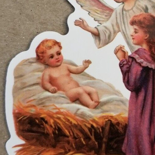 Nativity Sticker Christmas Holiday Jesus Guardian Angel God Spiritual Religious