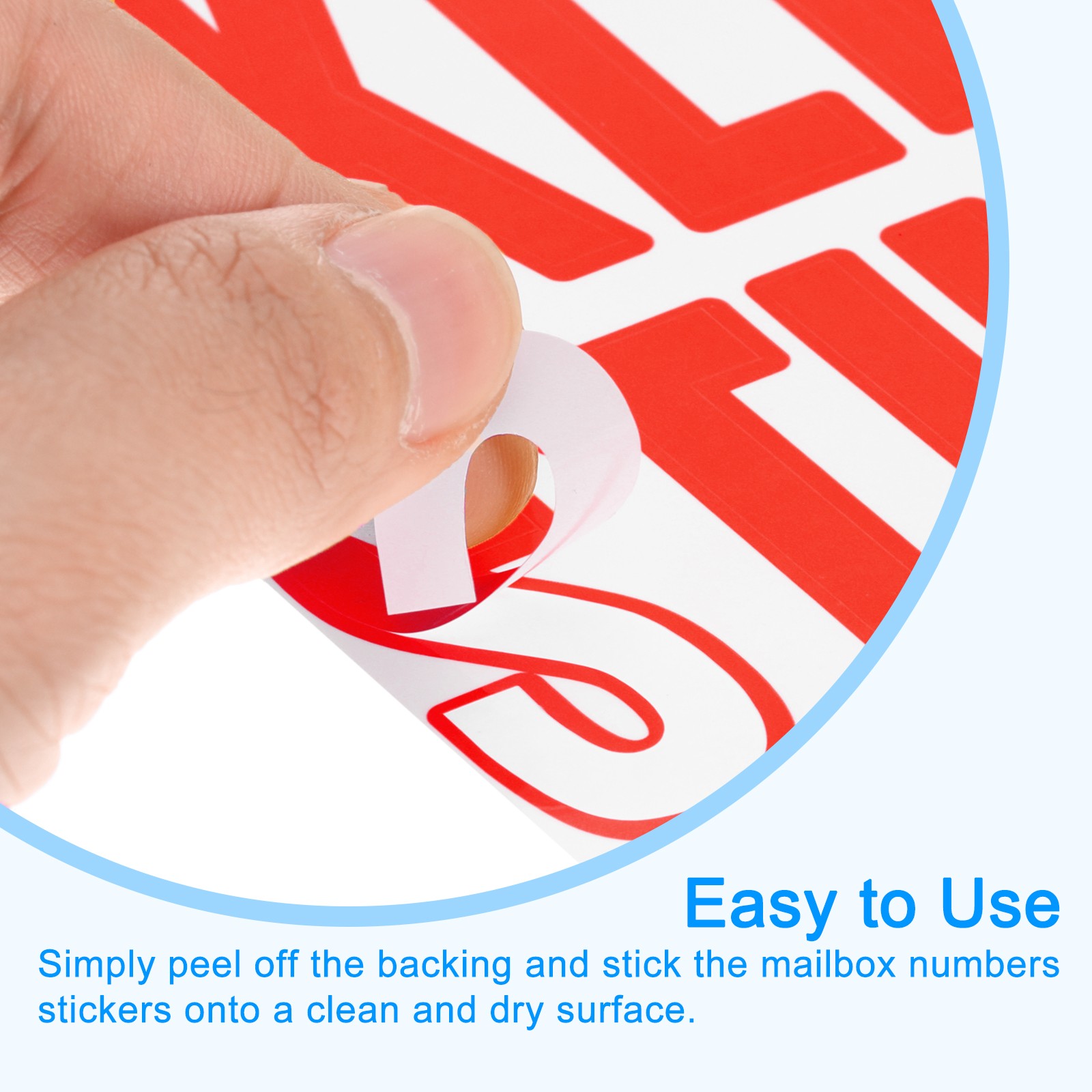 4 Sheets Letter Stickers Vinyl Letters for Indoor/Outside Sticker Decal Red