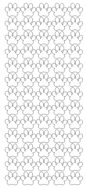 Paw Stickers Sticker White 3/4" DC15-010