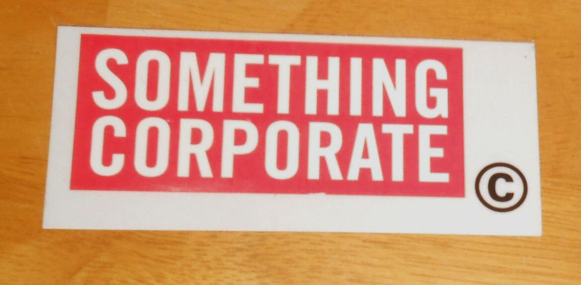 Something Corporate Audio Boxer Sticker 2001 Promo 4.25×1.75