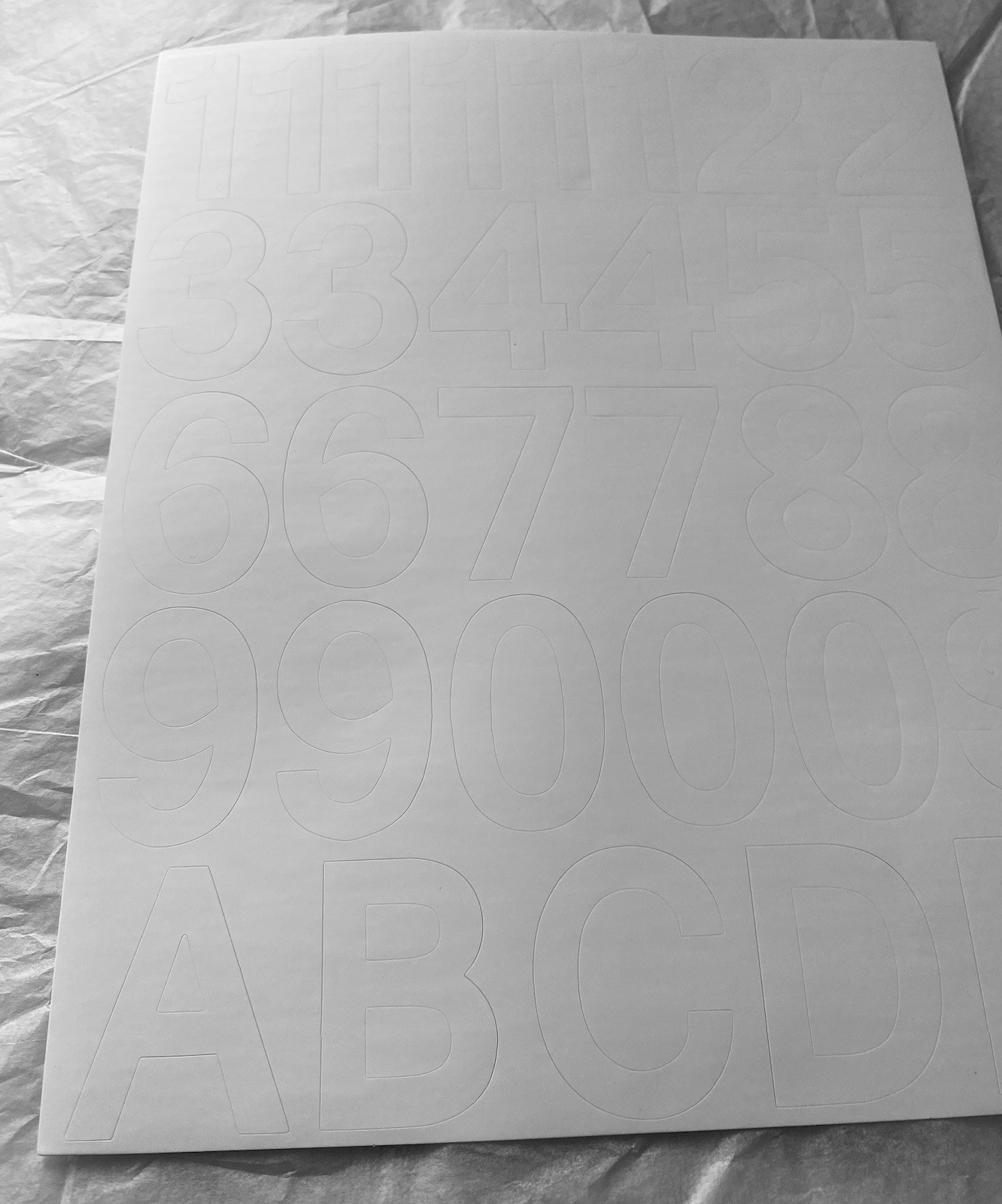 8 Sheets Self Adhesive Vinyl Letters Numbers Kit Mailbox Numbers 2 Inch White