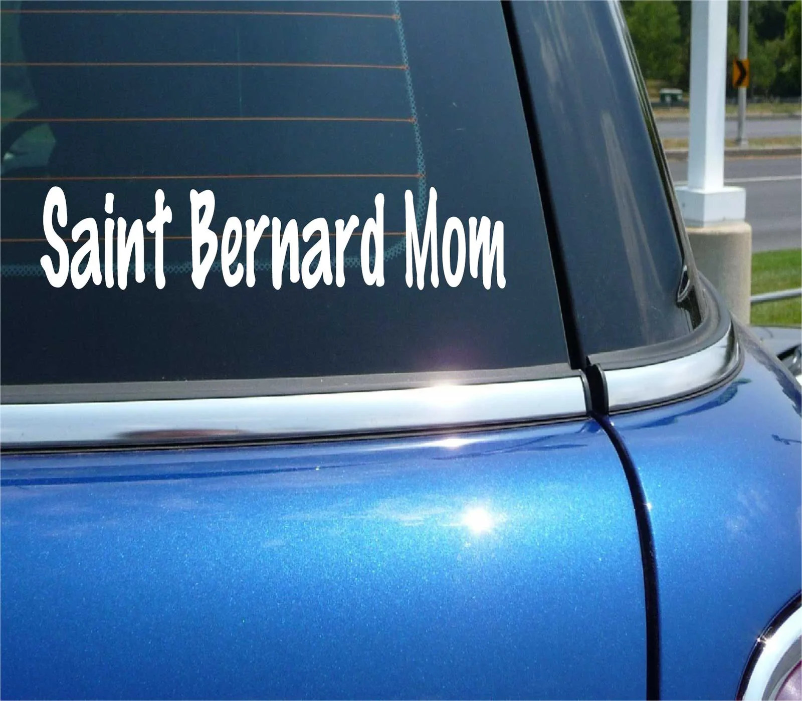 SAINT BERNARD MOM DOG PET FUNNY DECAL STICKER ART CAR WALL