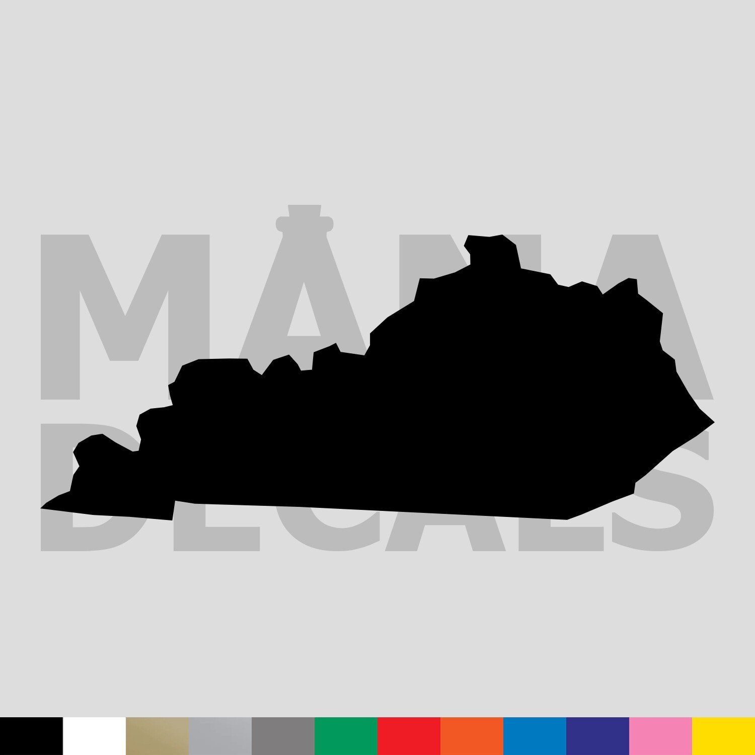 Kentucky Vinyl Die Cut Decal Sticker – KY State Outline