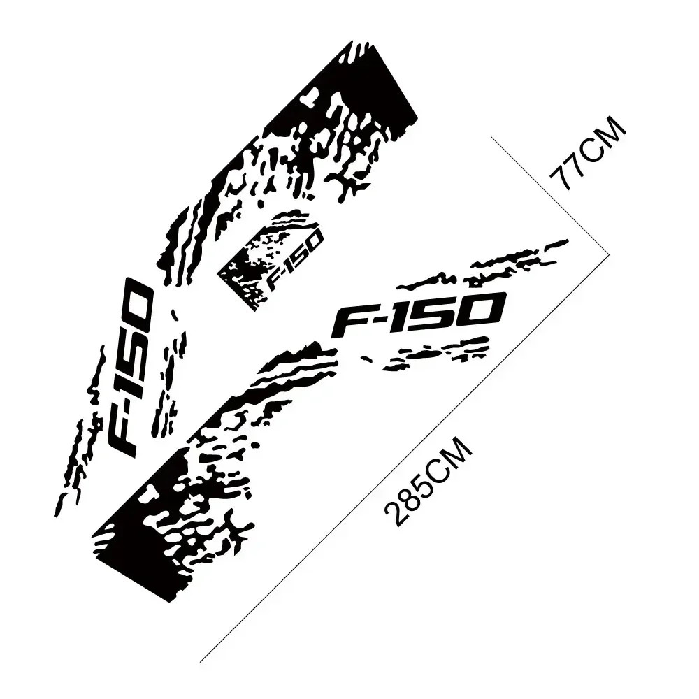 Aftermarket Ford F-150 Raptor Body Side Graphic Kit – Splash Grunge Vinyl Decal