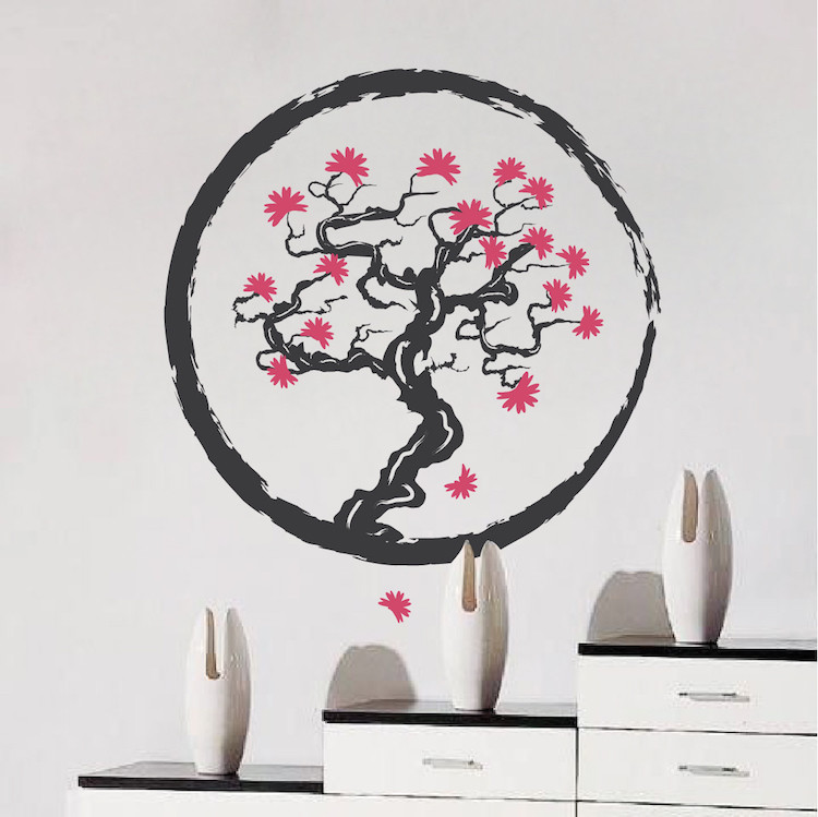 Blossom Tree Wall Decal Wallpaper Asian Floral Plant Life Removable Design, b27