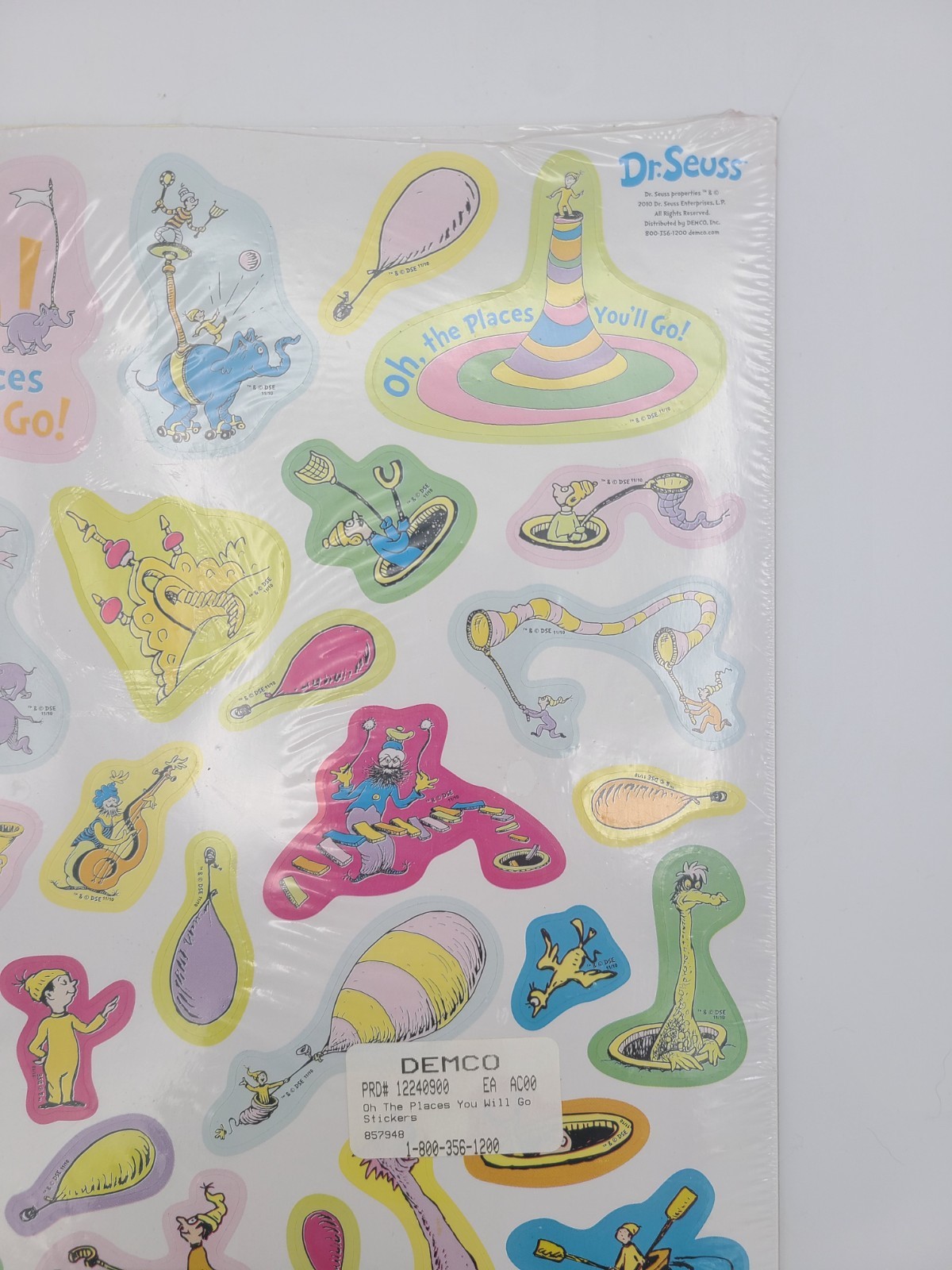 Oh, the Places You'll Go! sticker sheets 6 sheets per pack Dr. Seuss Graduation