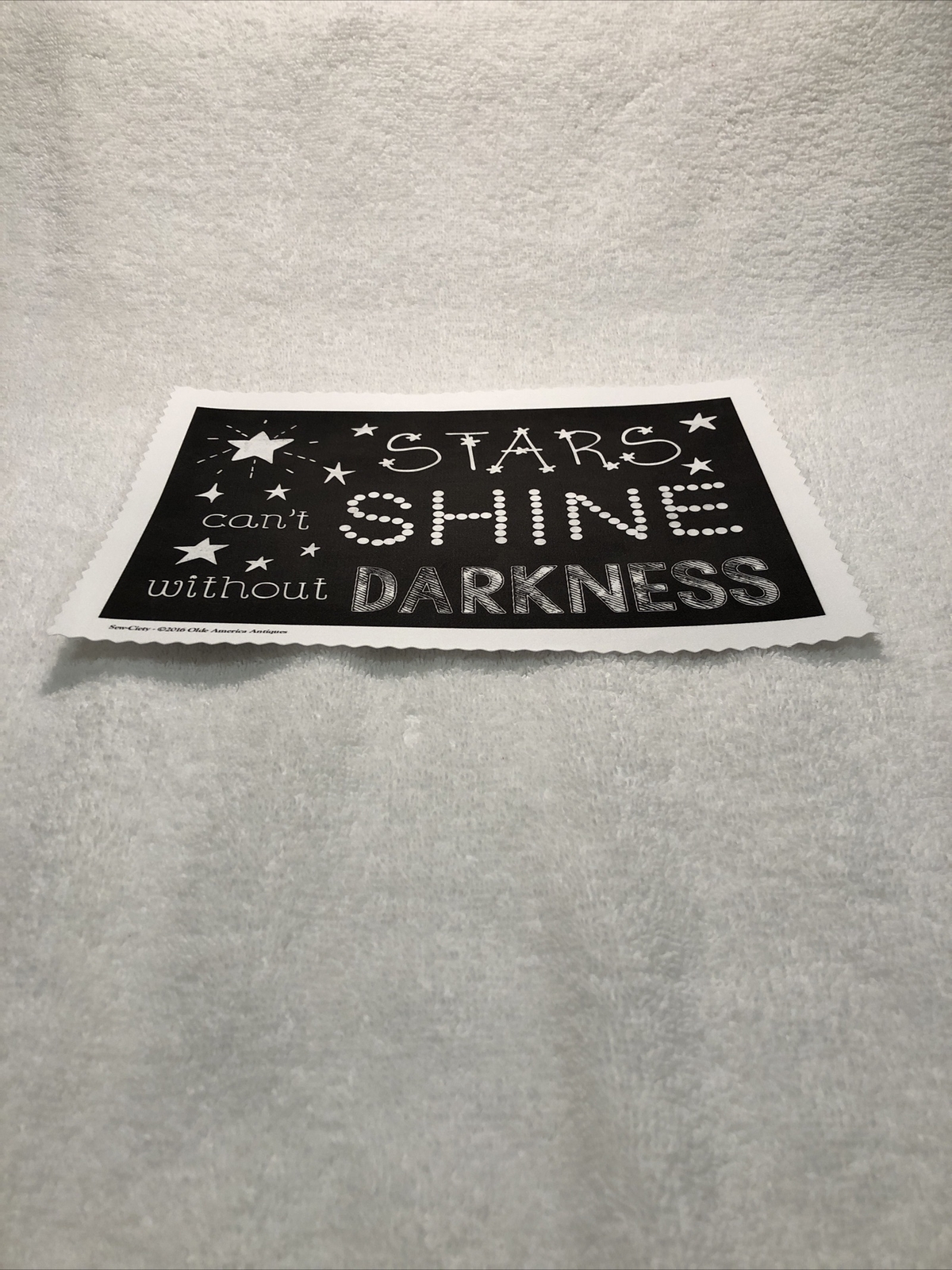 Stars Can't Shine Without Darkness Giclee Fine Art Print on Cloth Ready-To-Sew!!