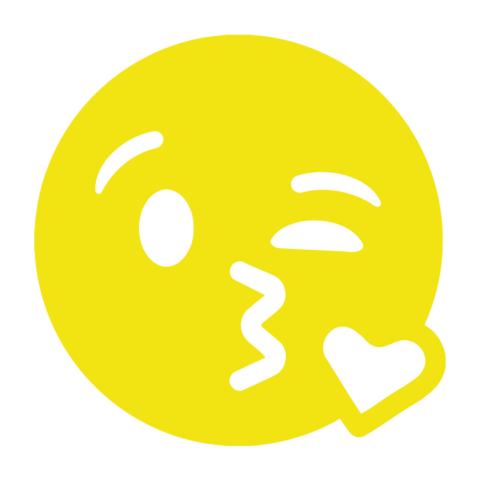Blowing Kiss Emoji multicolor die cut decal 3×3 Made in USA 6+yr indoor/outdoor