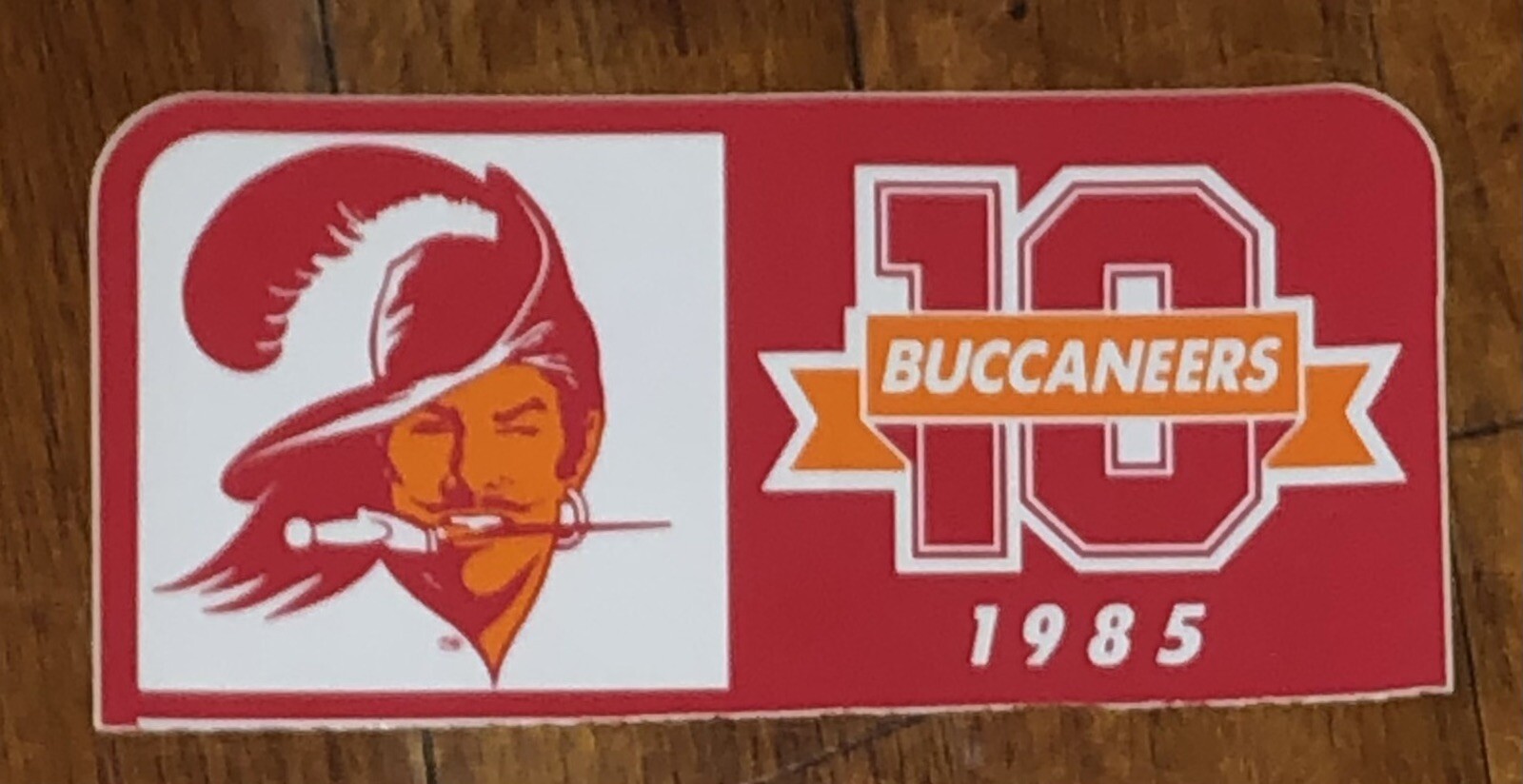 Vintage 1985 Tampa Bay Buccaneers Season Sticker Decal 5-3/4” X 3”
