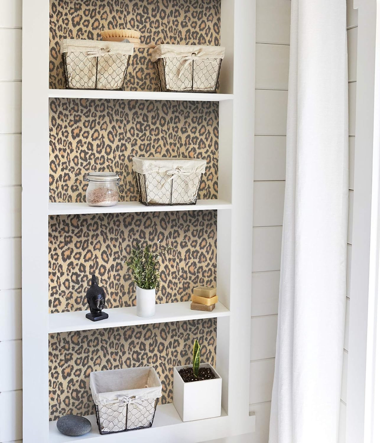 FAB12134 Leopard Adhesive Film, Neutral , Yellow