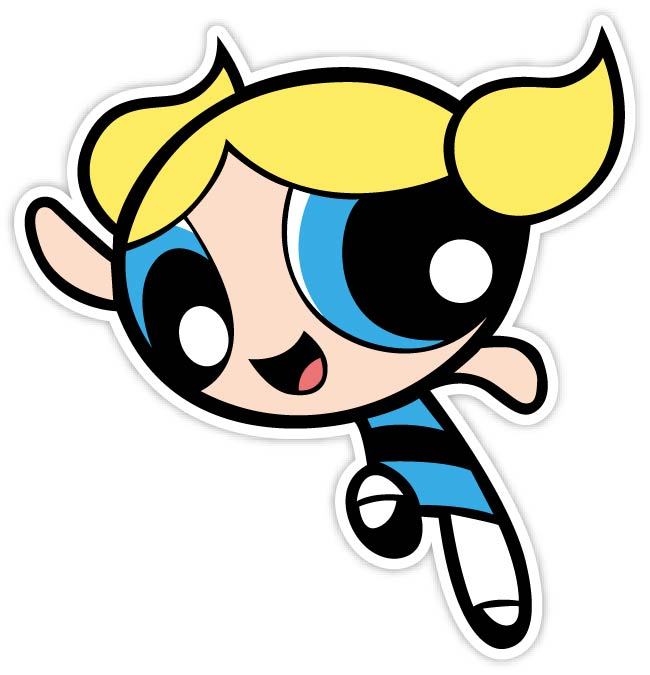Powerpuff Girls Bubbles Cartoon Sticker Decal laptop wall car phone
