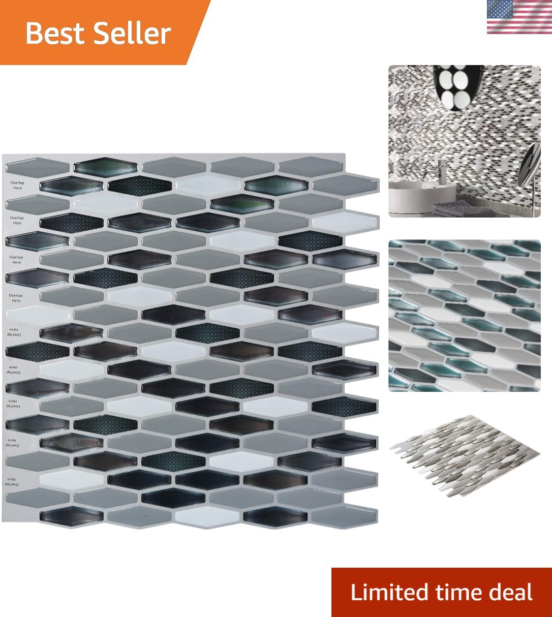 Transform Your Walls with 12" x 12" Heat-Resistant Marble Peel and Stick Tiles