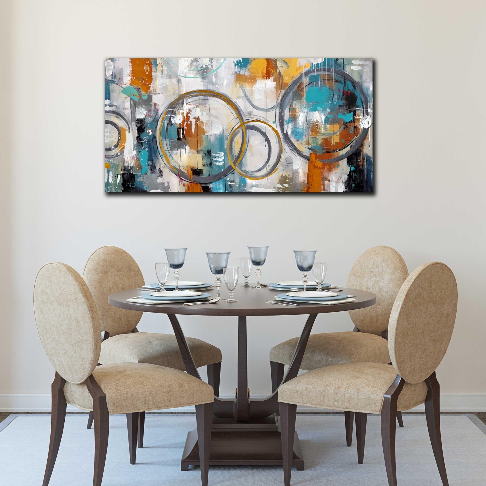 JKWALL77 Modern Wall Art for Office Decor – Abstract Canvas Wall Art – Wall P…