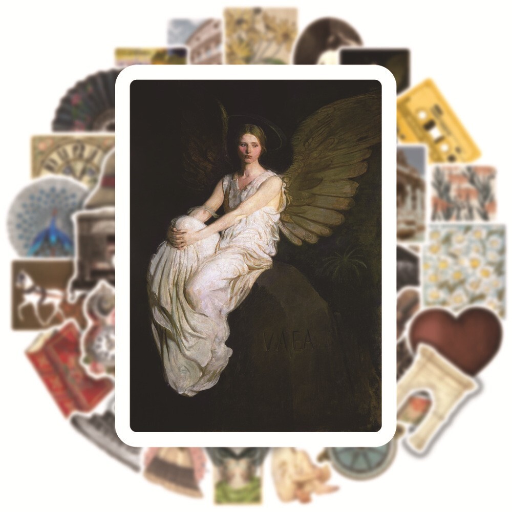 200pcs Retro Cottagecore Vintage STICKER PACK，#70110115