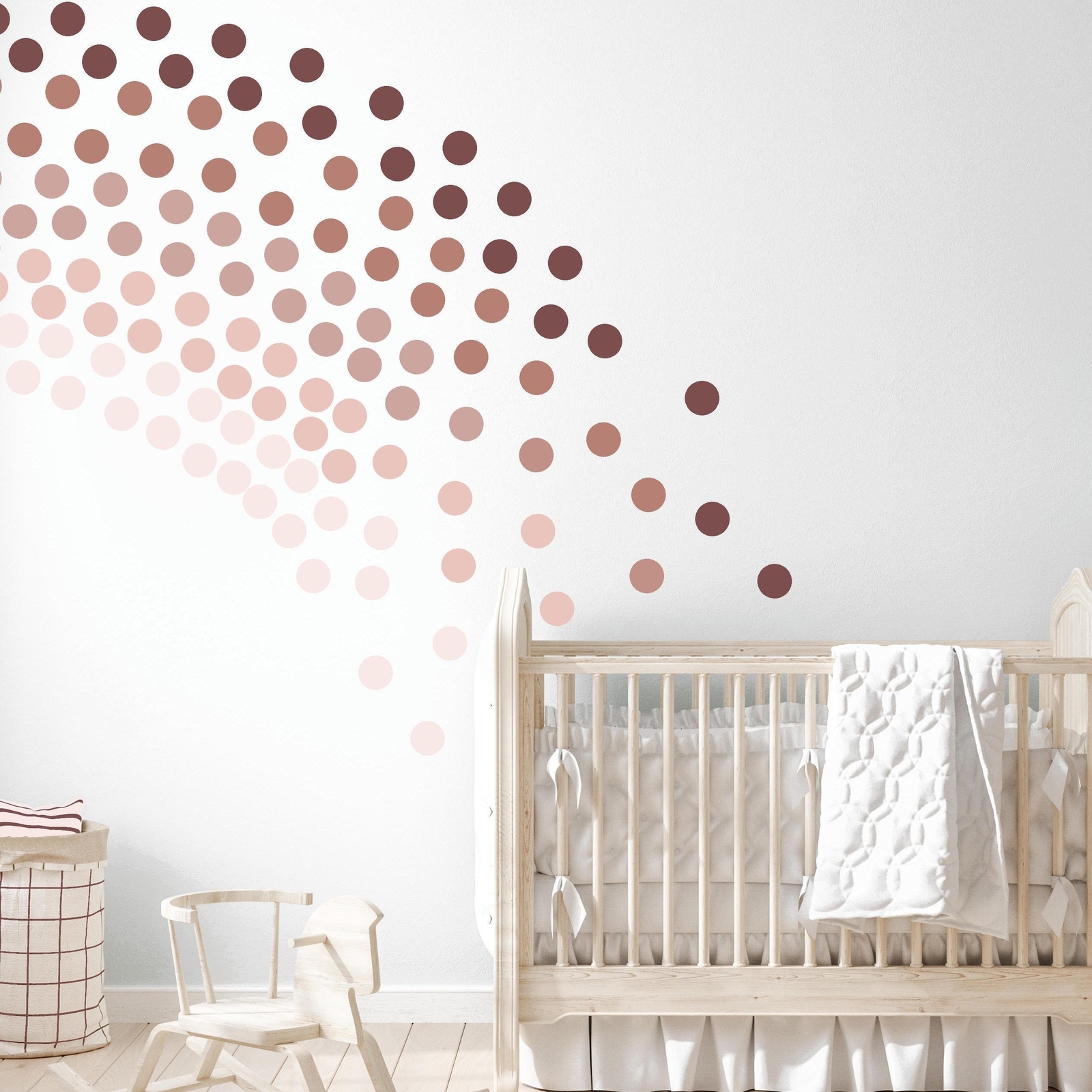 Pink Polka Dot Wall Decals – 150 2-inch Boho Pink Peel and Stick Wall Decals …