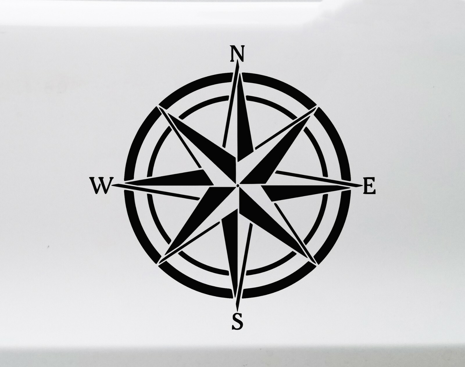 Compass Rose Vinyl Decal V4 | Travel Wander Adventure Camping | Die Cut Sticker