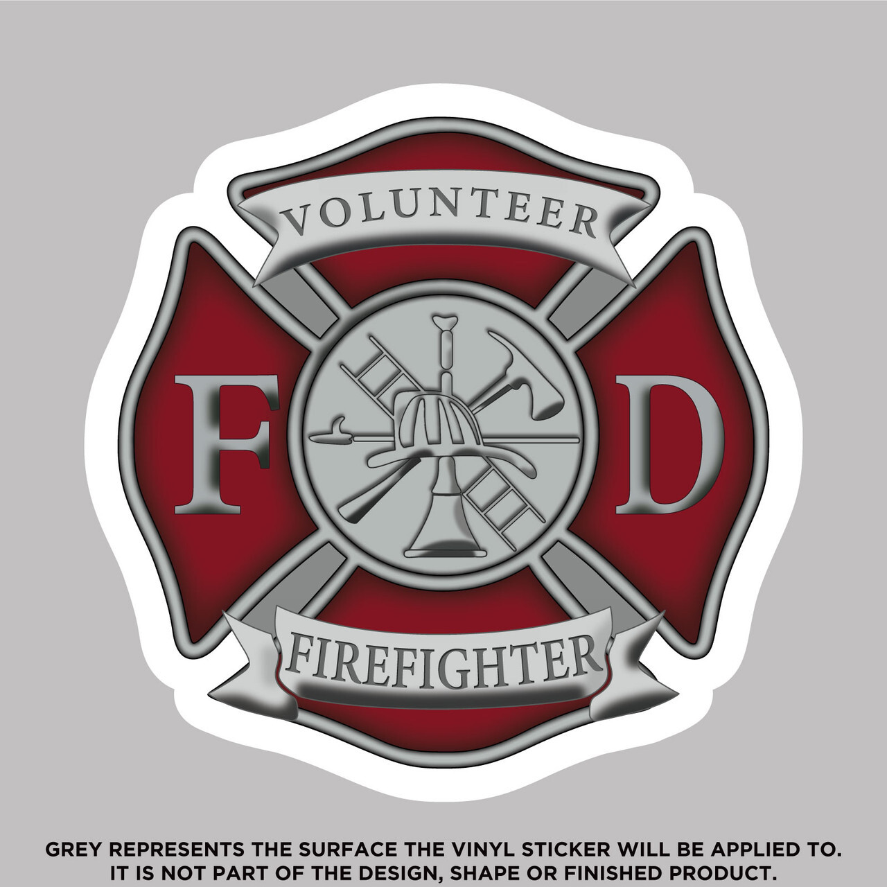 Volunteer Firefighter, High Quality Vinyl Stickers