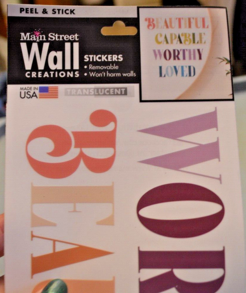 Worthy Capable Beautiful Loved Wall Stickers Main Street Wall Creations USA 3