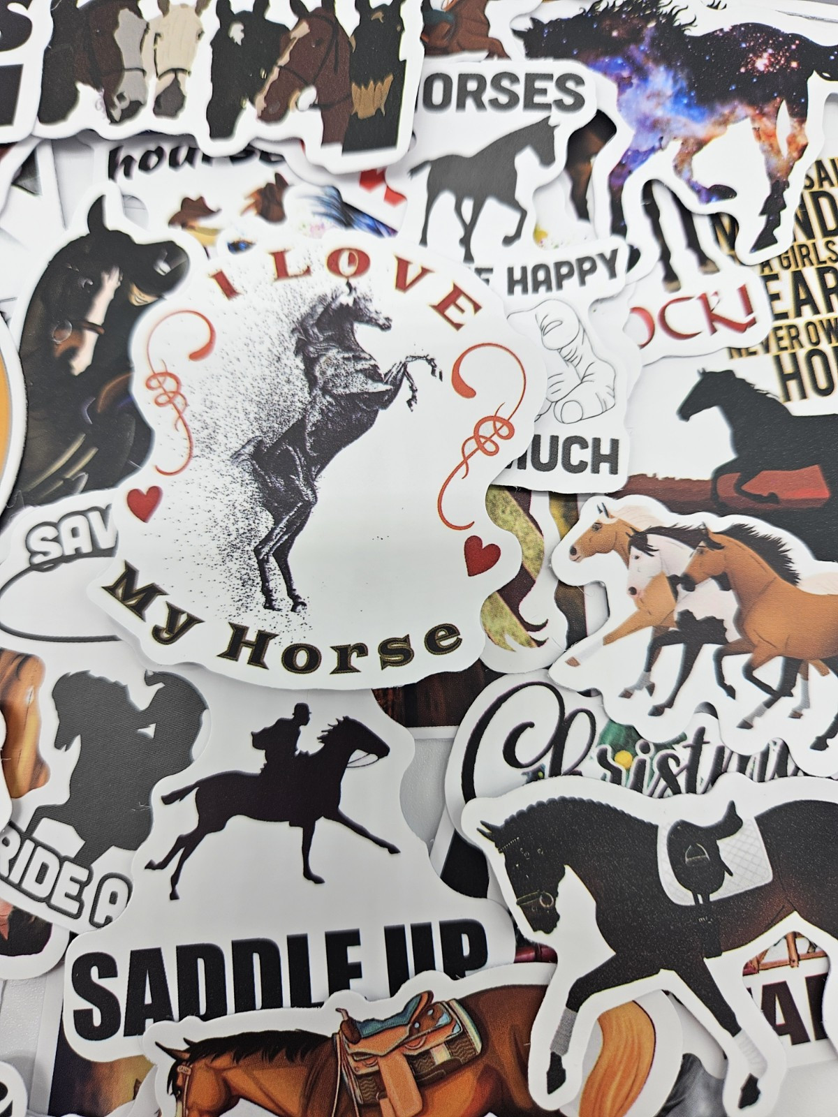 50 pcs Horse Stickers Equestrian Sport Decals DIY Crafting