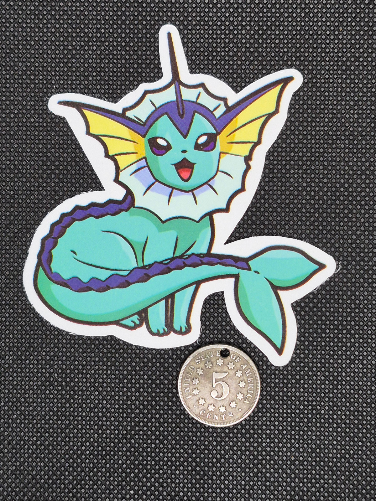 Pokemon Vaporeon Sticker Eeveelution Waterproof Vinyl Decal – US Seller